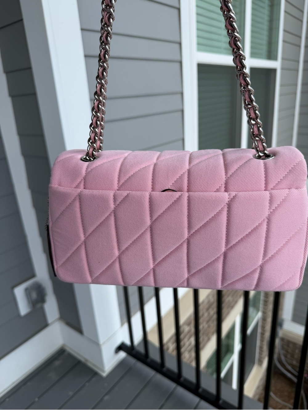 Coach Pink Quilted Shoulder Bag Tabby 26 - Picture 4 of 10